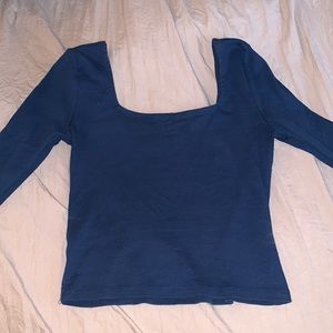 Square Neck Ribbed Crop Top